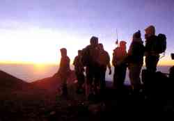 Morgensonne am Stella Point auf 5758 Meter Höhe