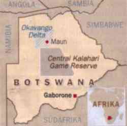 Karte Botswana