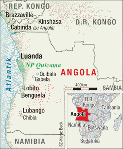 Karte Angola